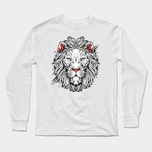 Lion white Long Sleeve T-Shirt